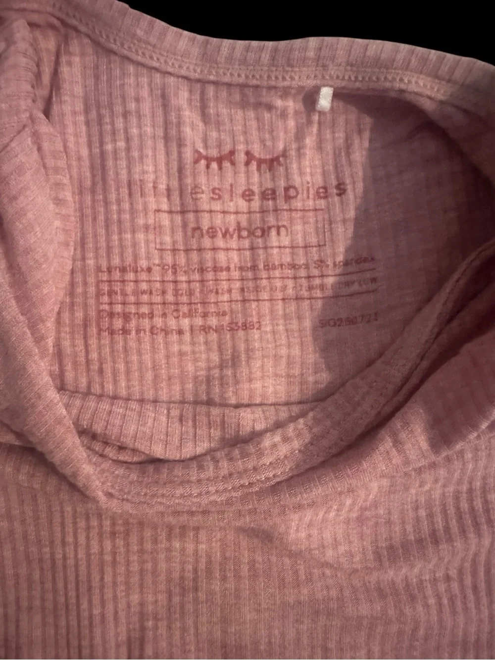 Little Sleepies Heather Mauve Ribbed Gown